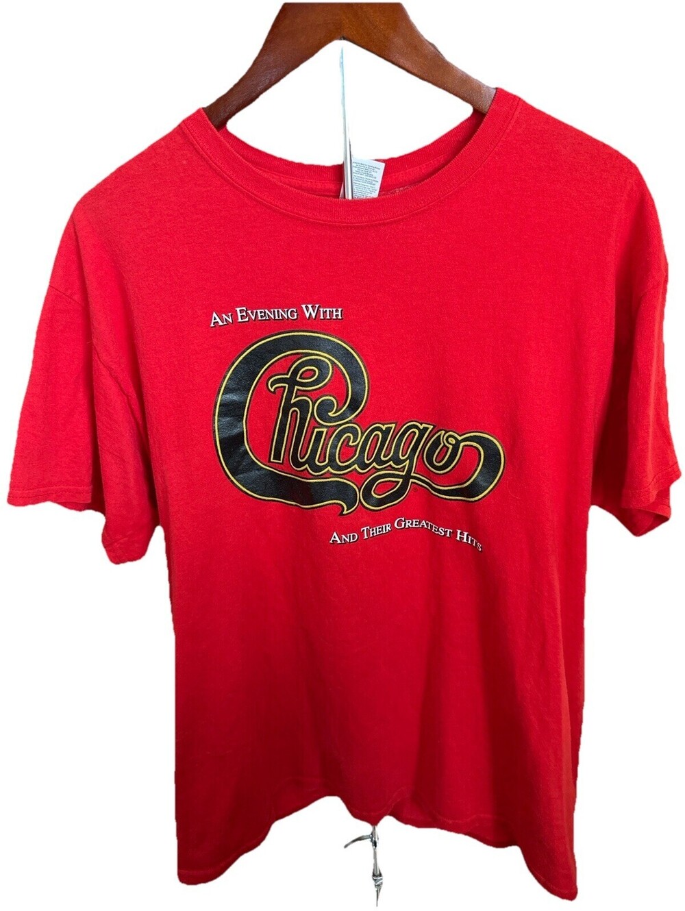 Chicago Band Tour 2019 T Shirt Mens L Red Concert Graphic City List Tee